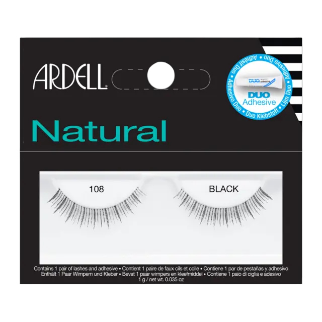 *Ardell Natural Lashes 108 Demi Black 