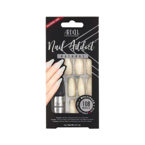Ardell Nail Addict Natural Ballerina Long