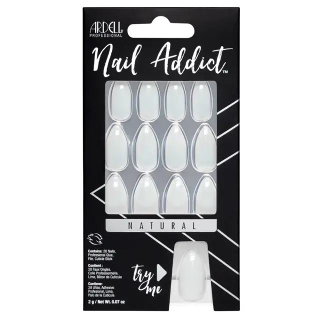 Ardell Nail Addict Natural Stiletto 