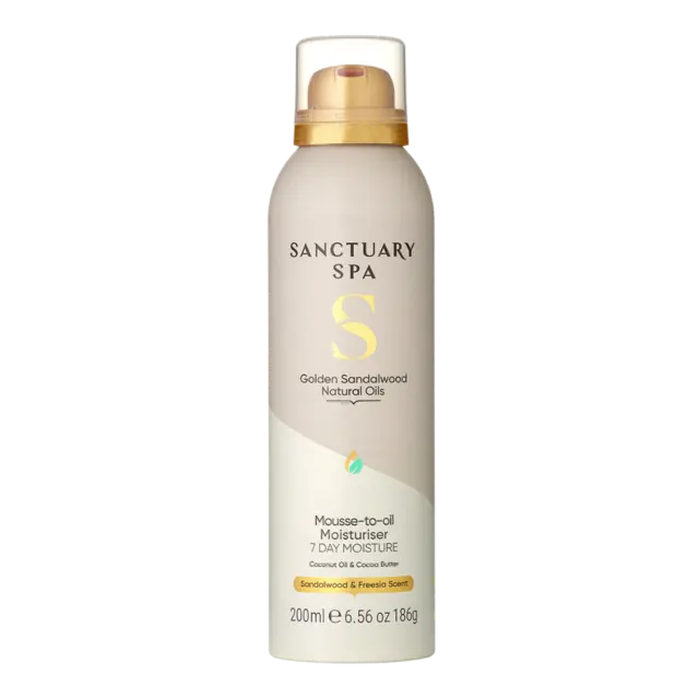 Sanctuary SPA Golden Sandalwood Mousse to oil Moisturiser 200ml 