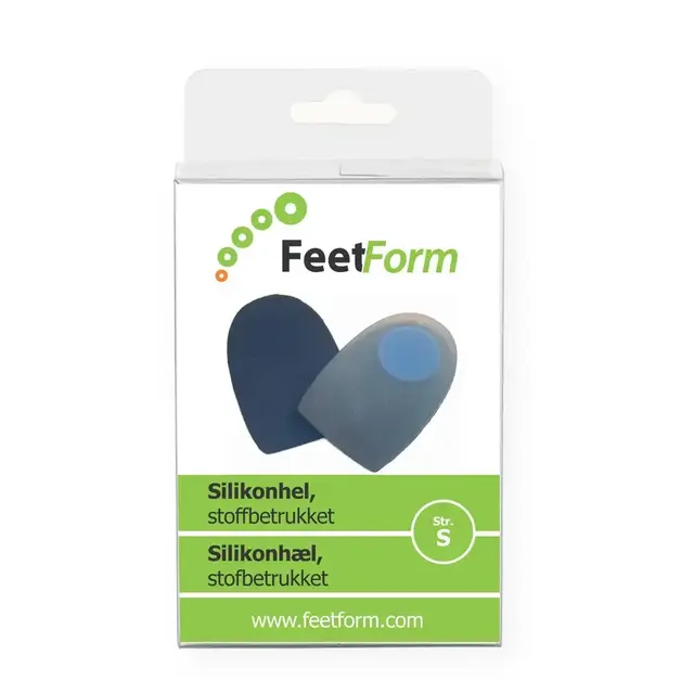 FeetForm Silikonhæl m/stoff 