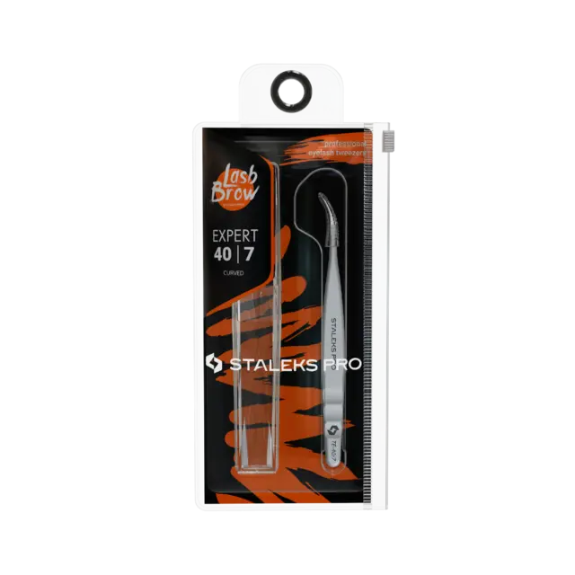 Staleks Eyelash Tweezers EXPERT 40 TYPE 7 CURVED 