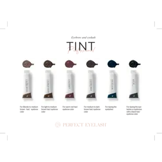 PE Brow &amp; Lash Tint Color Chart