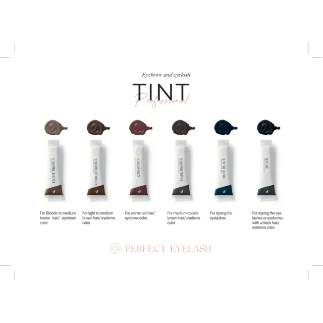 PE Brow & Lash Tint Color Chart 